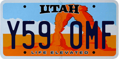 UT license plate Y590MF