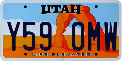 UT license plate Y590MW