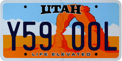 UT license plate Y590OL