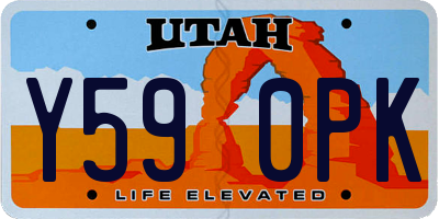 UT license plate Y590PK