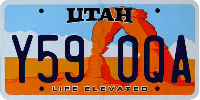 UT license plate Y590QA