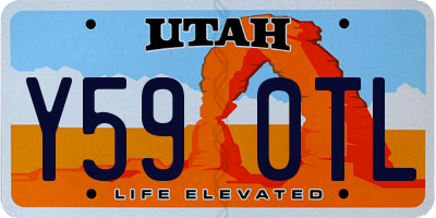 UT license plate Y590TL