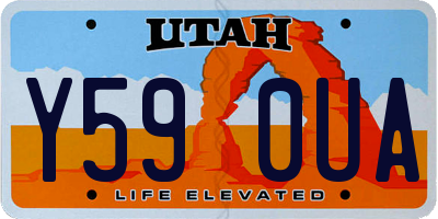 UT license plate Y590UA