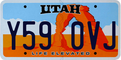 UT license plate Y590VJ