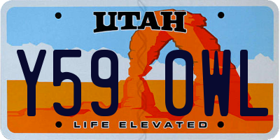 UT license plate Y590WL