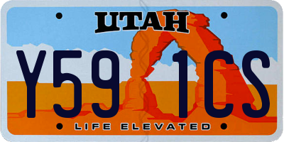 UT license plate Y591CS