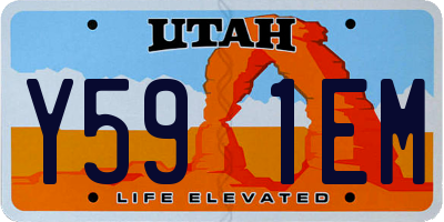 UT license plate Y591EM