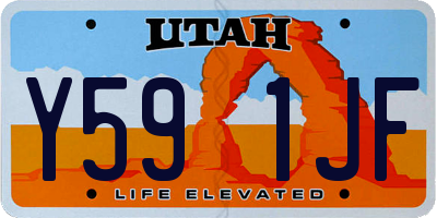 UT license plate Y591JF