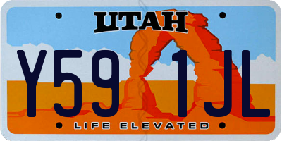 UT license plate Y591JL