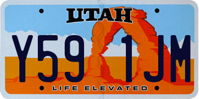 UT license plate Y591JM