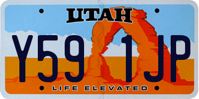 UT license plate Y591JP