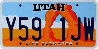 UT license plate Y591JW