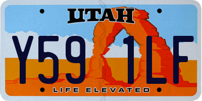 UT license plate Y591LF