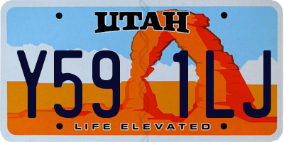 UT license plate Y591LJ
