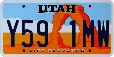 UT license plate Y591MW