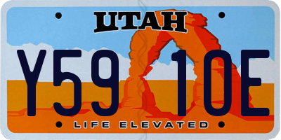 UT license plate Y591OE