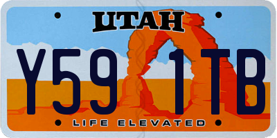 UT license plate Y591TB