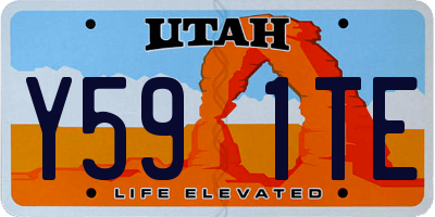 UT license plate Y591TE