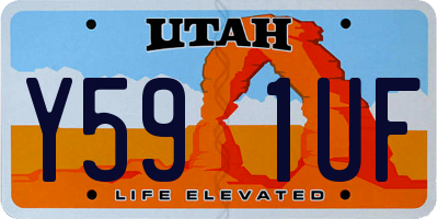 UT license plate Y591UF