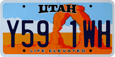 UT license plate Y591WH