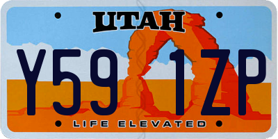 UT license plate Y591ZP