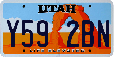 UT license plate Y592BN