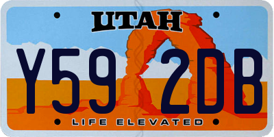 UT license plate Y592DB