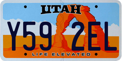 UT license plate Y592EL