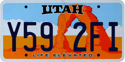 UT license plate Y592FI
