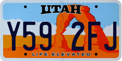 UT license plate Y592FJ