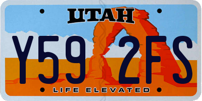 UT license plate Y592FS