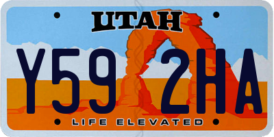 UT license plate Y592HA