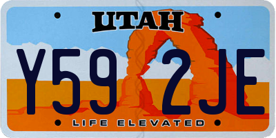 UT license plate Y592JE