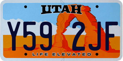 UT license plate Y592JF