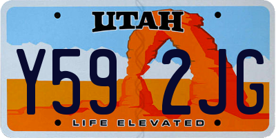 UT license plate Y592JG