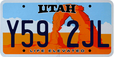 UT license plate Y592JL