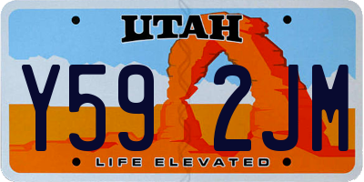 UT license plate Y592JM