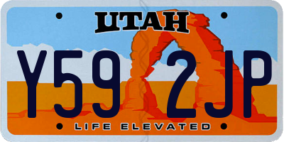 UT license plate Y592JP