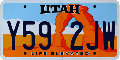 UT license plate Y592JW