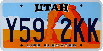 UT license plate Y592KK