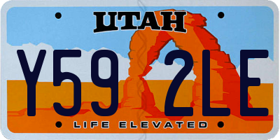 UT license plate Y592LE
