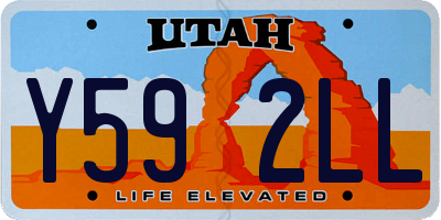 UT license plate Y592LL