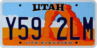 UT license plate Y592LM