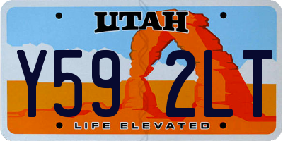 UT license plate Y592LT