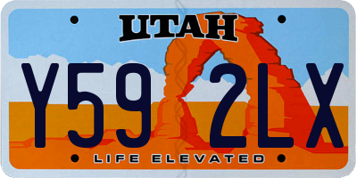 UT license plate Y592LX