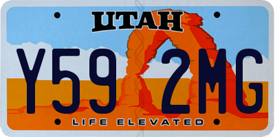 UT license plate Y592MG