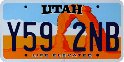 UT license plate Y592NB