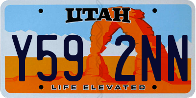 UT license plate Y592NN