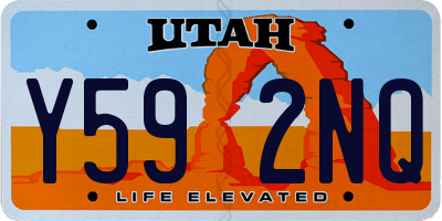 UT license plate Y592NQ