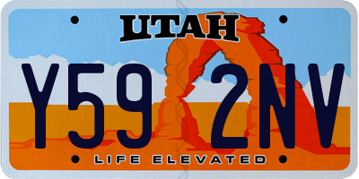 UT license plate Y592NV